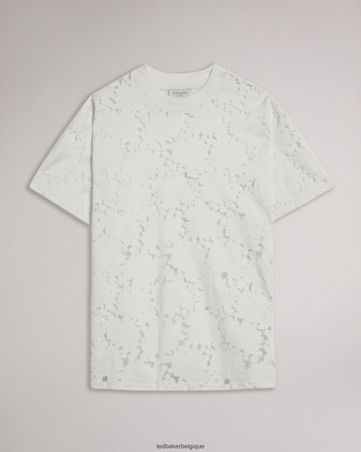 être Ted Baker femmes t-shirt décontracté en dentelle fleurie Maralo blanc FR8J4234 vêtements