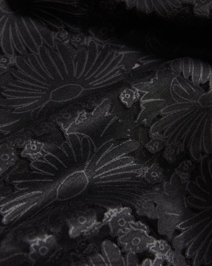 être Ted Baker femmes t-shirt décontracté en dentelle fleurie Maralo noir FR8J42186 vêtements