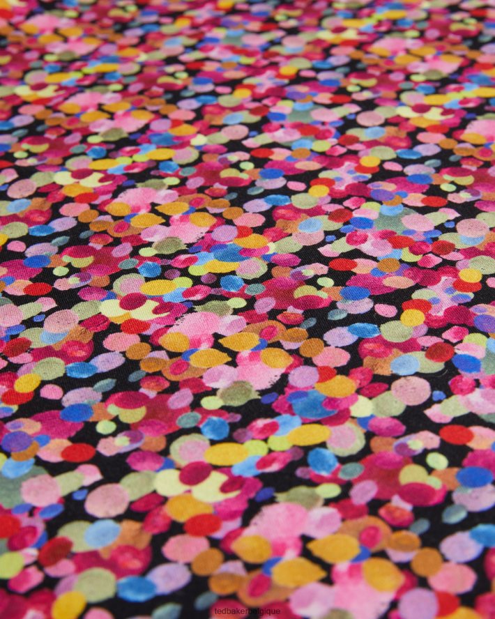 être Ted Baker femmes t-shirt à imprimé confettis Phebie noir FR8J42167 vêtements