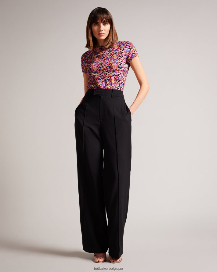 être Ted Baker femmes t-shirt à imprimé confettis Phebie noir FR8J42167 vêtements