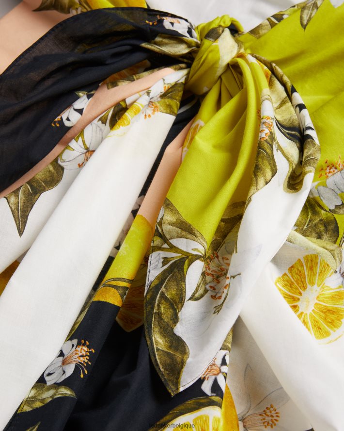 être Ted Baker femmes Paréo de plage à imprimé botanique abbieee noir FR8J421015 vêtements