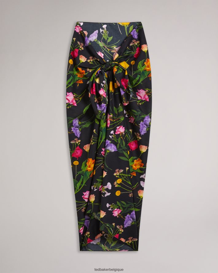 être Ted Baker femmes Wendyyy - Paréo de plage à imprimé floral noir FR8J42333 vêtements