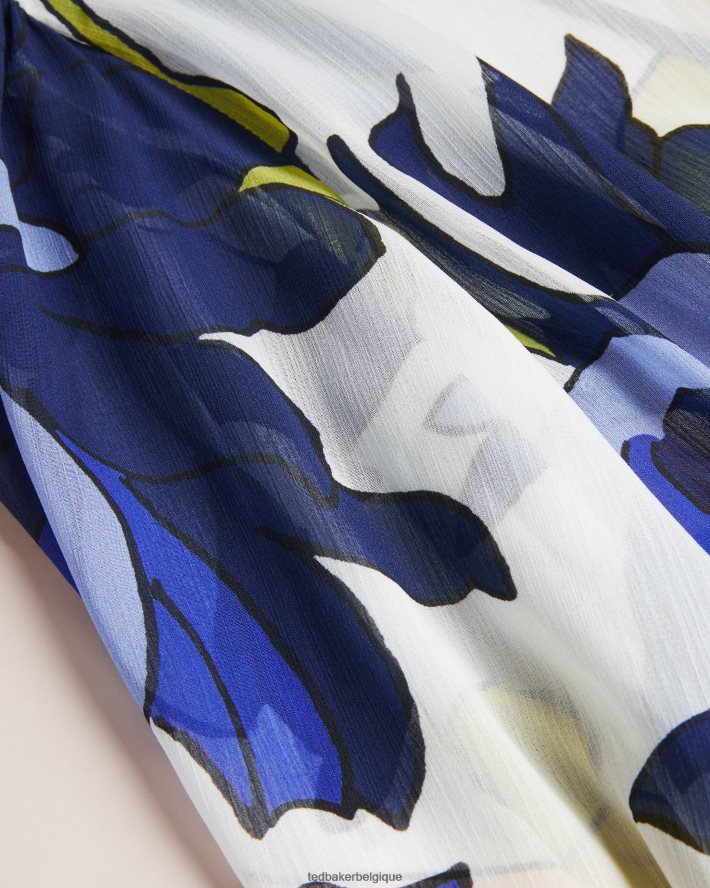 être Ted Baker femmes chrysan - haut de plage à col plongeant et fleurs naturel FR8J42442 vêtements