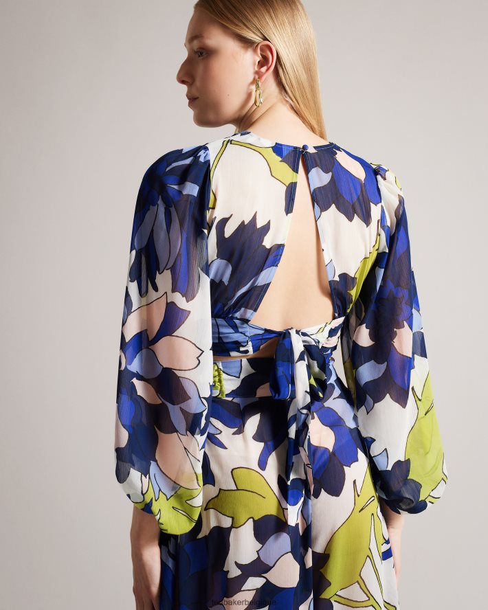 être Ted Baker femmes chrysan - haut de plage à col plongeant et fleurs naturel FR8J42442 vêtements