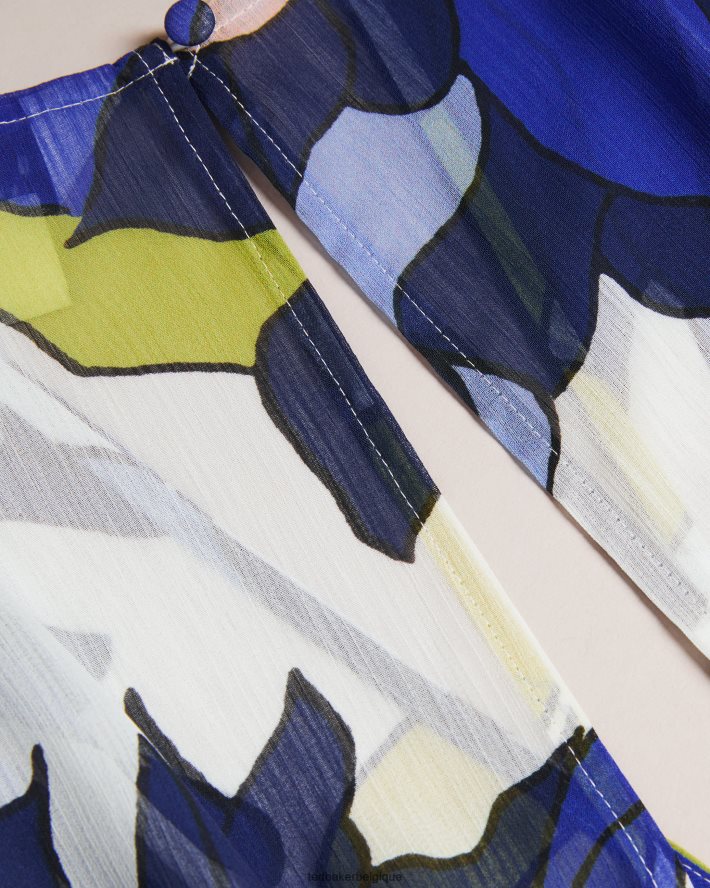 être Ted Baker femmes chrysan - haut de plage à col plongeant et fleurs naturel FR8J42442 vêtements