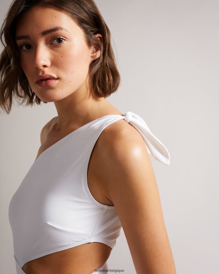 être Ted Baker femmes maillot de bain astile noué sur le côté blanc FR8J42312 vêtements