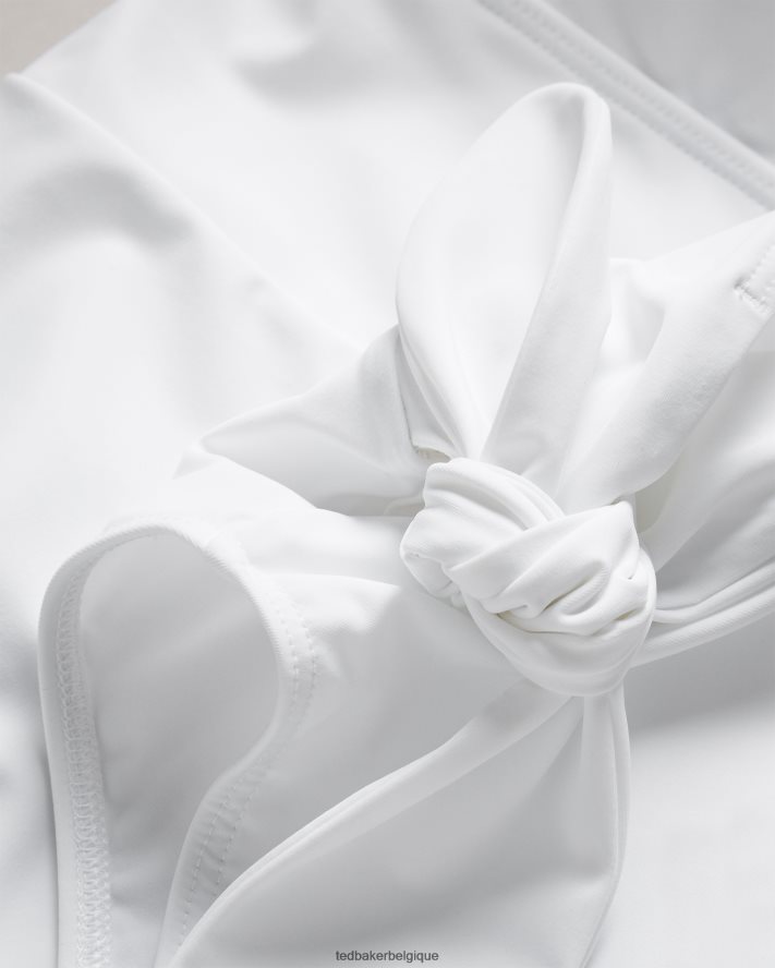 être Ted Baker femmes maillot de bain astile noué sur le côté blanc FR8J42312 vêtements