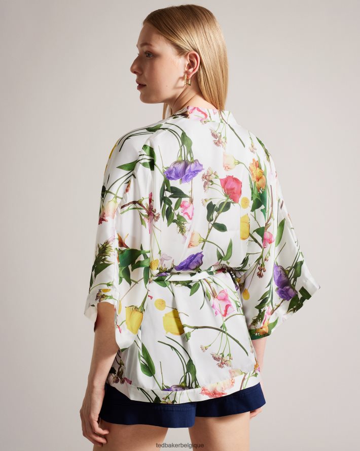 être Ted Baker femmes paulaah - kimono à imprimé floral écru FR8J42423 vêtements