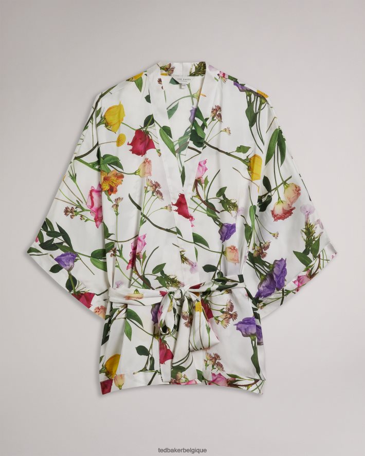 être Ted Baker femmes paulaah - kimono à imprimé floral écru FR8J42423 vêtements