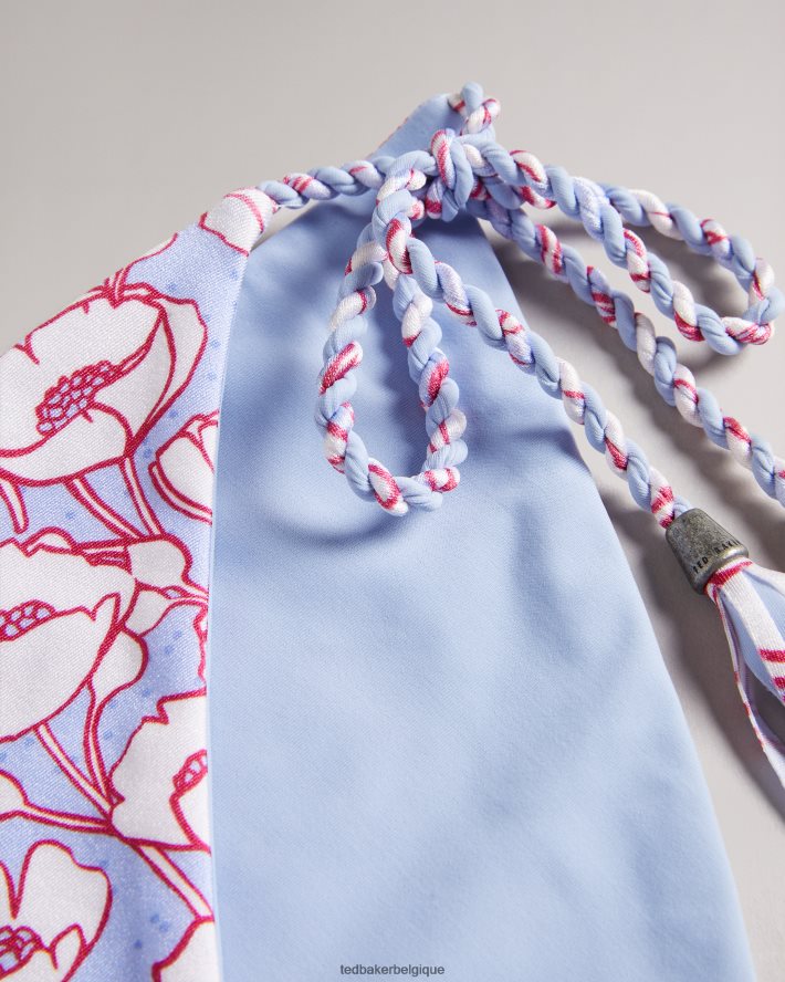 être Ted Baker femmes bas de bikini réversible à imprimé coquelicot rosiaah bleu FR8J42396 vêtements