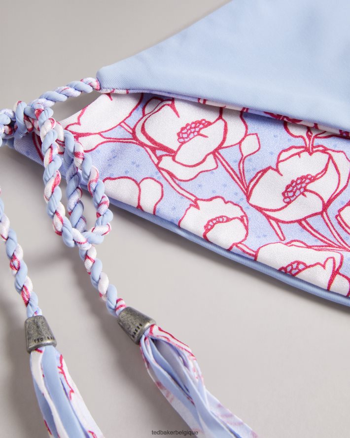 être Ted Baker femmes bas de bikini réversible à imprimé coquelicot rosiaah bleu FR8J42396 vêtements