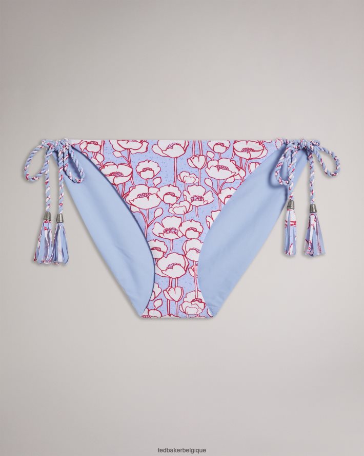 être Ted Baker femmes bas de bikini réversible à imprimé coquelicot rosiaah bleu FR8J42396 vêtements