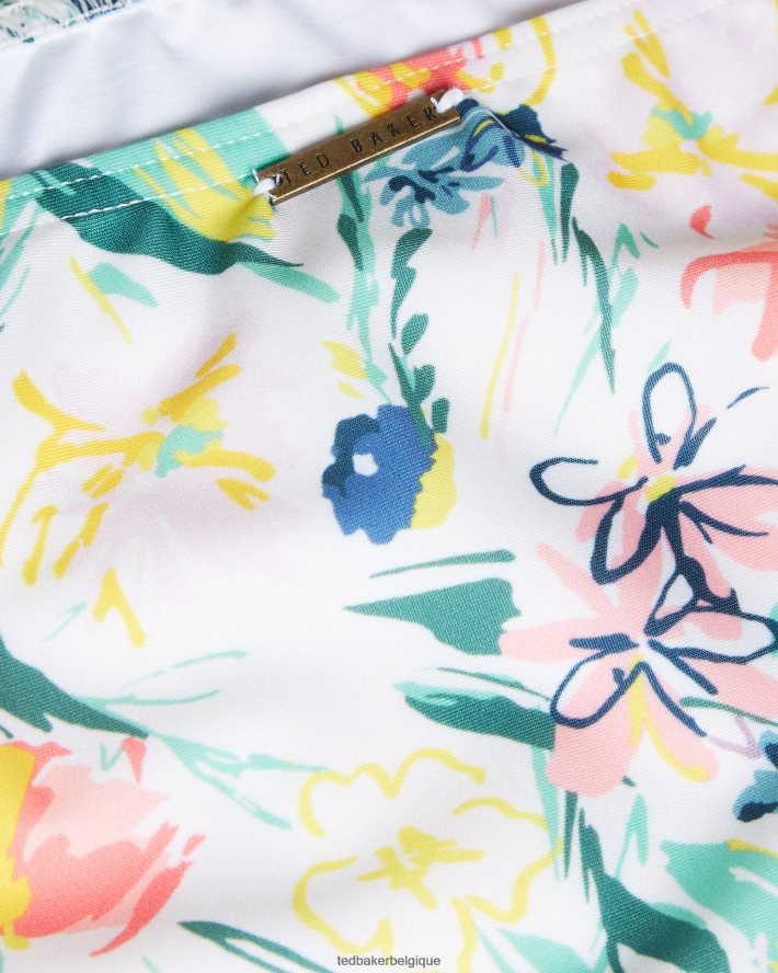 être Ted Baker femmes pantalon de bikini à fleurs melray blanc FR8J42608 vêtements