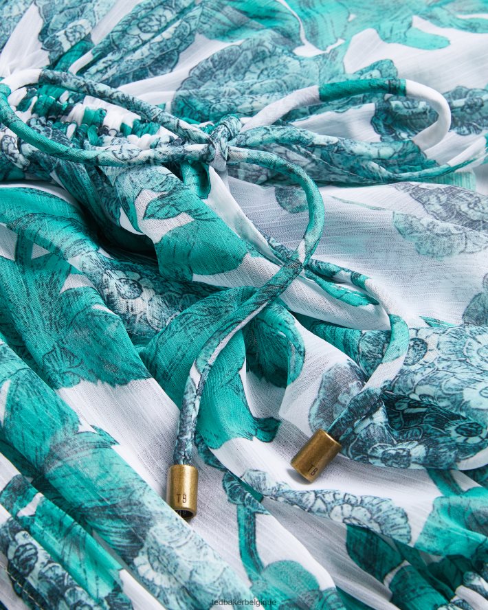 être Ted Baker femmes Luisah - Cache-maillot de plage maxi à fleurs blanc FR8J42466 vêtements