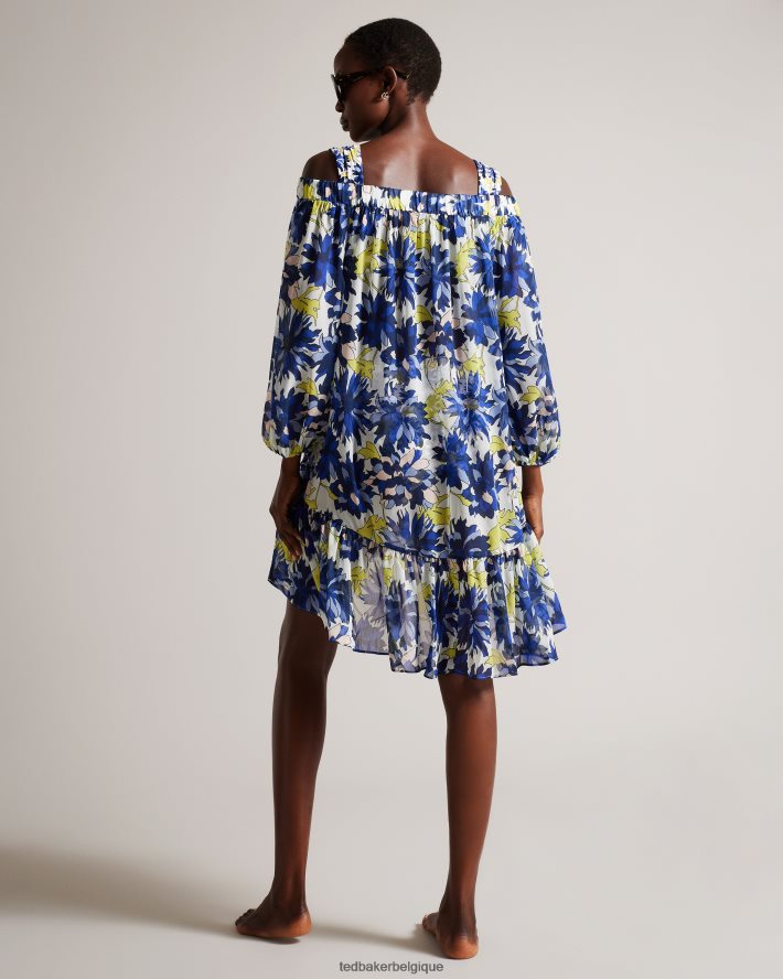 être Ted Baker femmes Rossey - Cache-maillot fleuri à épaules dénudées naturel FR8J42480 vêtements