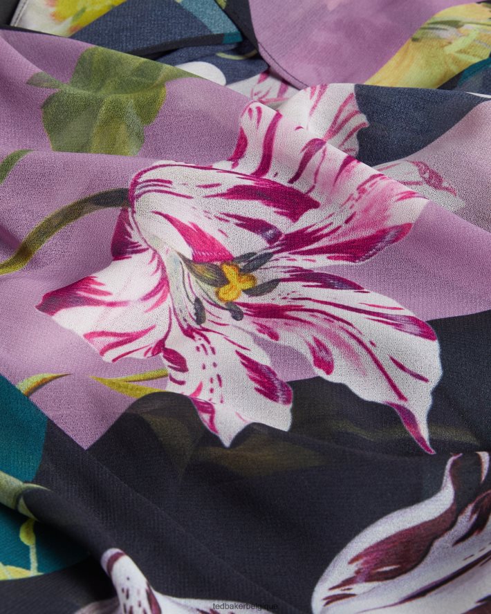 être Ted Baker femmes cache-jupe longue à fleurs Leleigh noir FR8J42216 vêtements