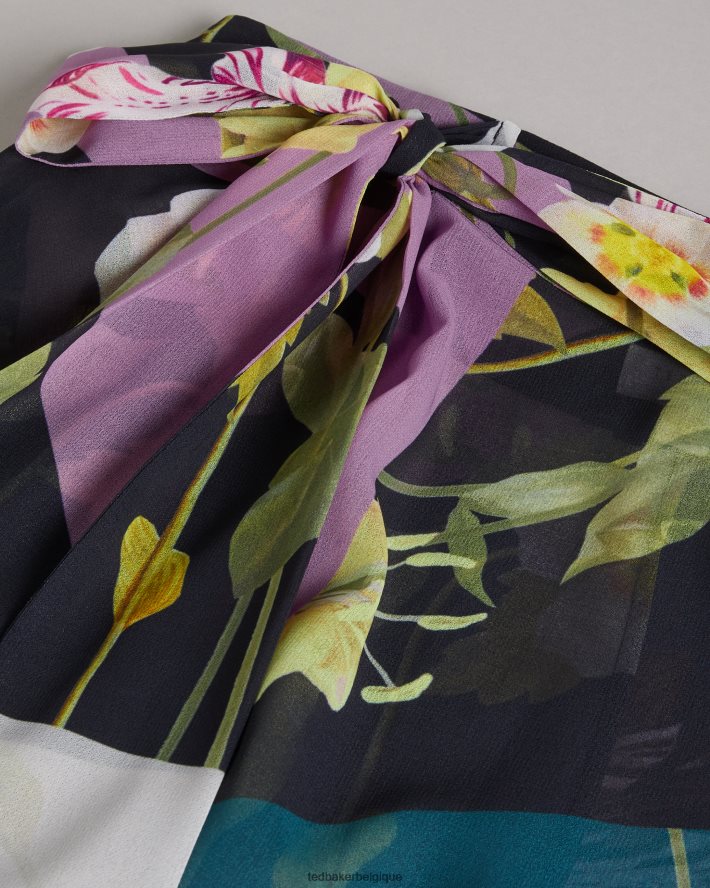 être Ted Baker femmes cache-jupe longue à fleurs Leleigh noir FR8J42216 vêtements