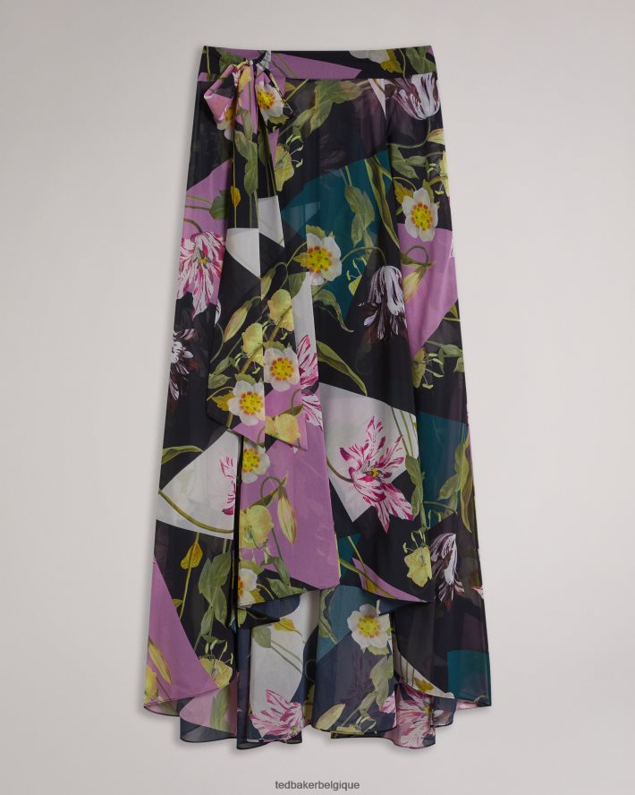 être Ted Baker femmes cache-jupe longue à fleurs Leleigh noir FR8J42216 vêtements