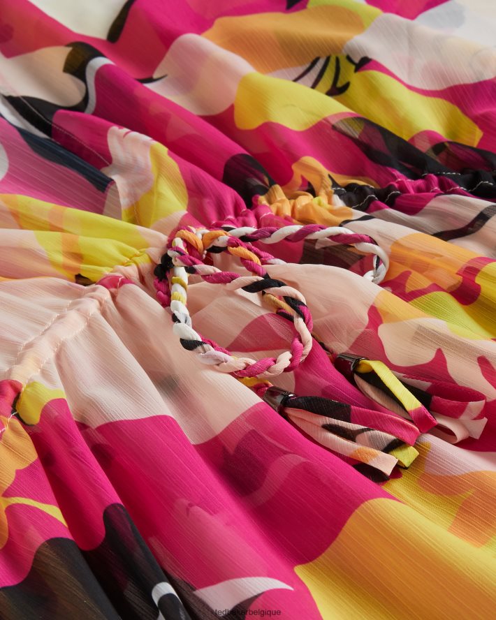 être Ted Baker femmes lucenaa maxi dissimulation abstraite nu clair FR8J42362 vêtements