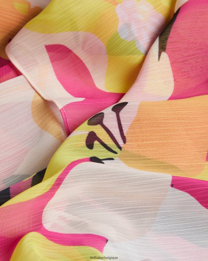 être Ted Baker femmes lucenaa maxi dissimulation abstraite nu clair FR8J42362 vêtements