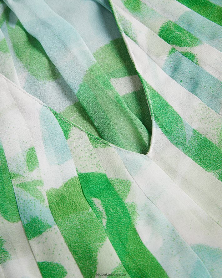 être Ted Baker femmes milasan - maxi cache-maillot à imprimé abstrait vert FR8J4227 vêtements