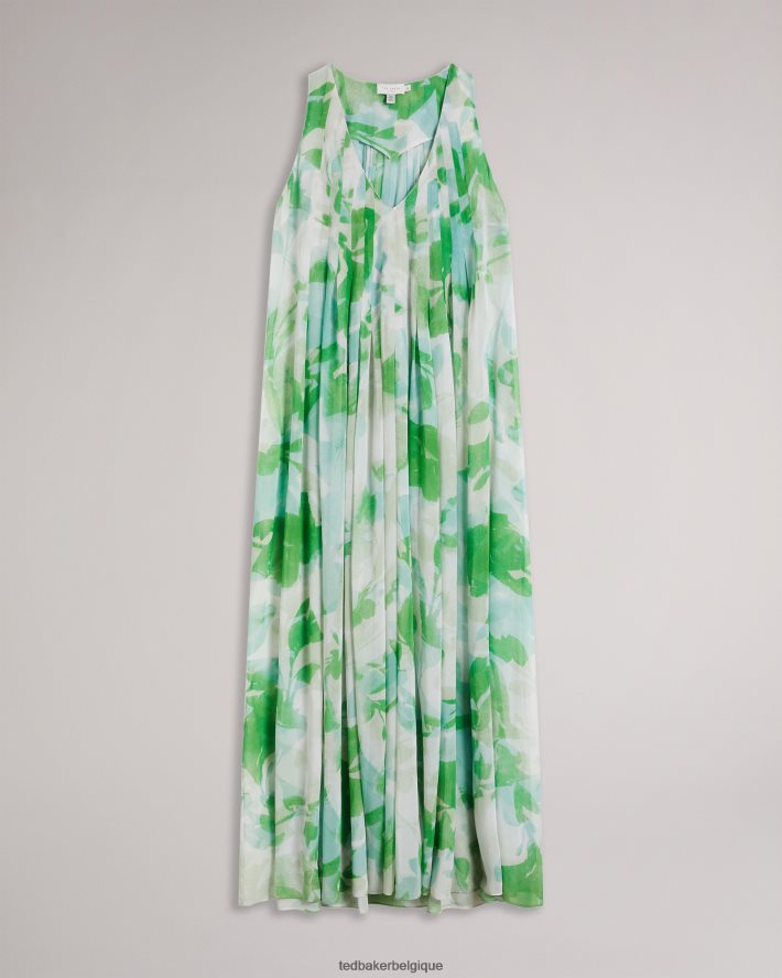 être Ted Baker femmes milasan - maxi cache-maillot à imprimé abstrait vert FR8J4227 vêtements