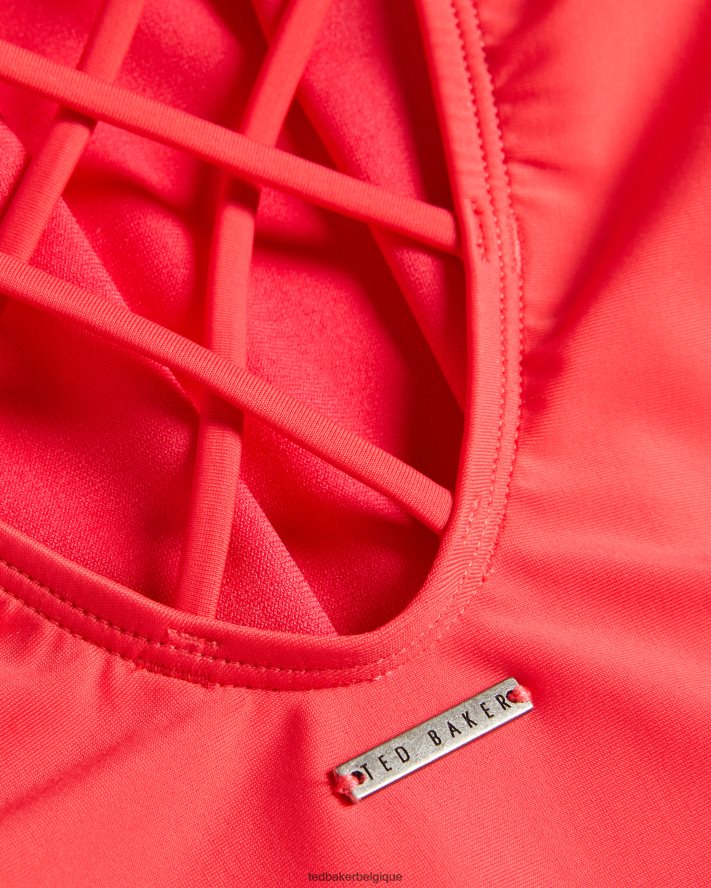 être Ted Baker femmes maillot de bain plongeant neyome corail FR8J42200 vêtements