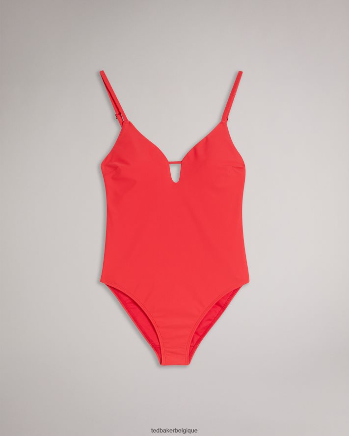 être Ted Baker femmes maillot de bain plongeant neyome corail FR8J42200 vêtements