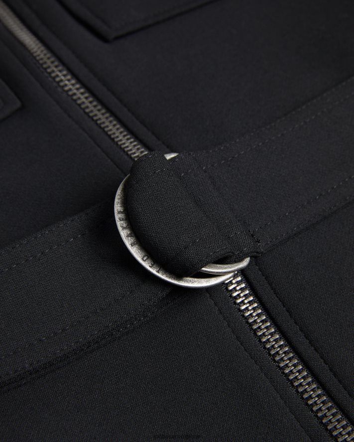 être Ted Baker femmes Hattei - Robe chemise ceinturée avec détails utilitaires noir FR8J4258 vêtements