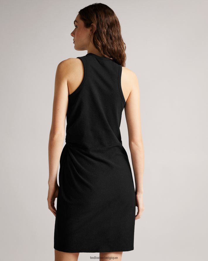 être Ted Baker femmes livviaa - robe en jersey nouée sur le devant noir FR8J42413 vêtements