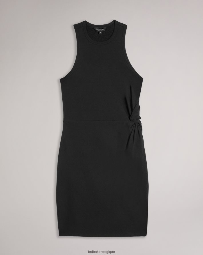 être Ted Baker femmes livviaa - robe en jersey nouée sur le devant noir FR8J42413 vêtements