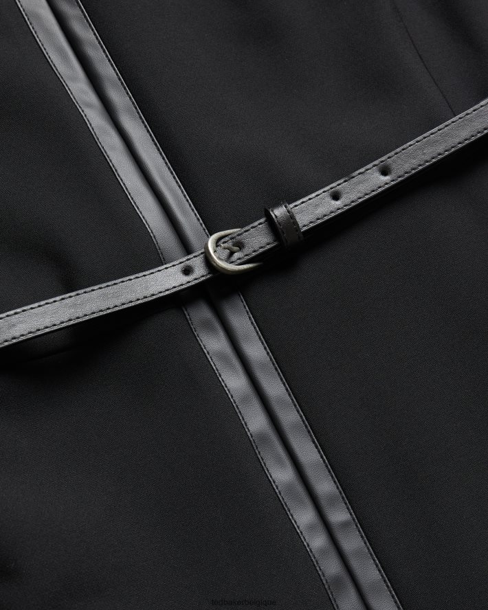 être Ted Baker femmes robe crayon halleid avec empiècements en similicuir noir FR8J4272 vêtements