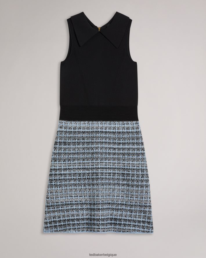 être Ted Baker femmes robe droite à corsage en tricot diveena noir FR8J42228 vêtements