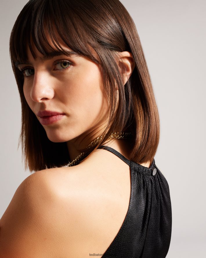 être Ted Baker femmes robe midi dos nu roxieyy noir FR8J42474 vêtements