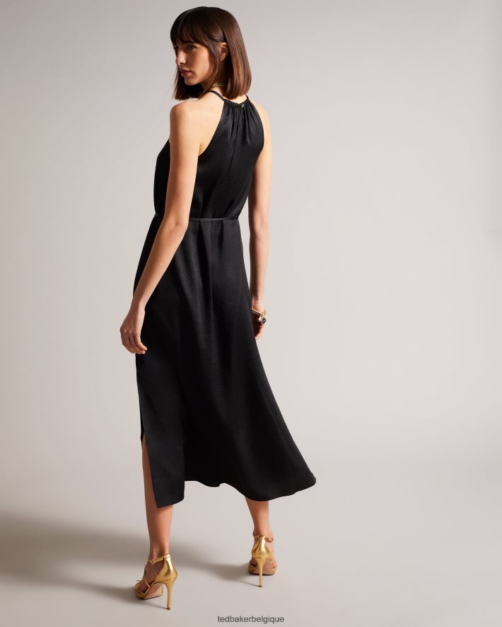 être Ted Baker femmes robe midi dos nu roxieyy noir FR8J42474 vêtements