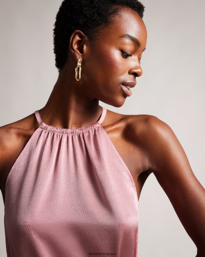 être Ted Baker femmes robe midi dos nu roxieyy rose sombre FR8J42193 vêtements