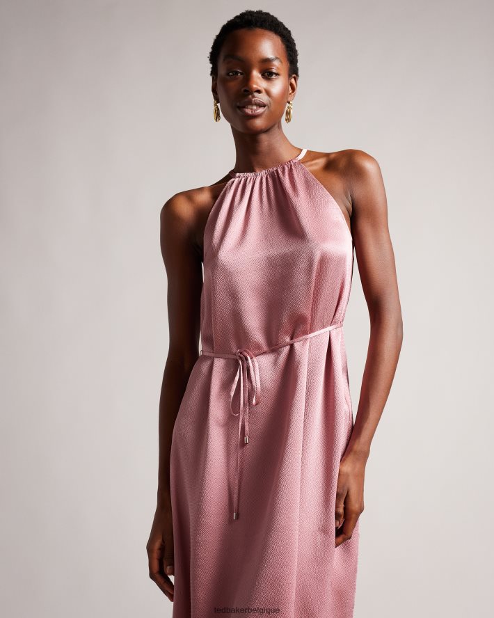être Ted Baker femmes robe midi dos nu roxieyy rose sombre FR8J42193 vêtements