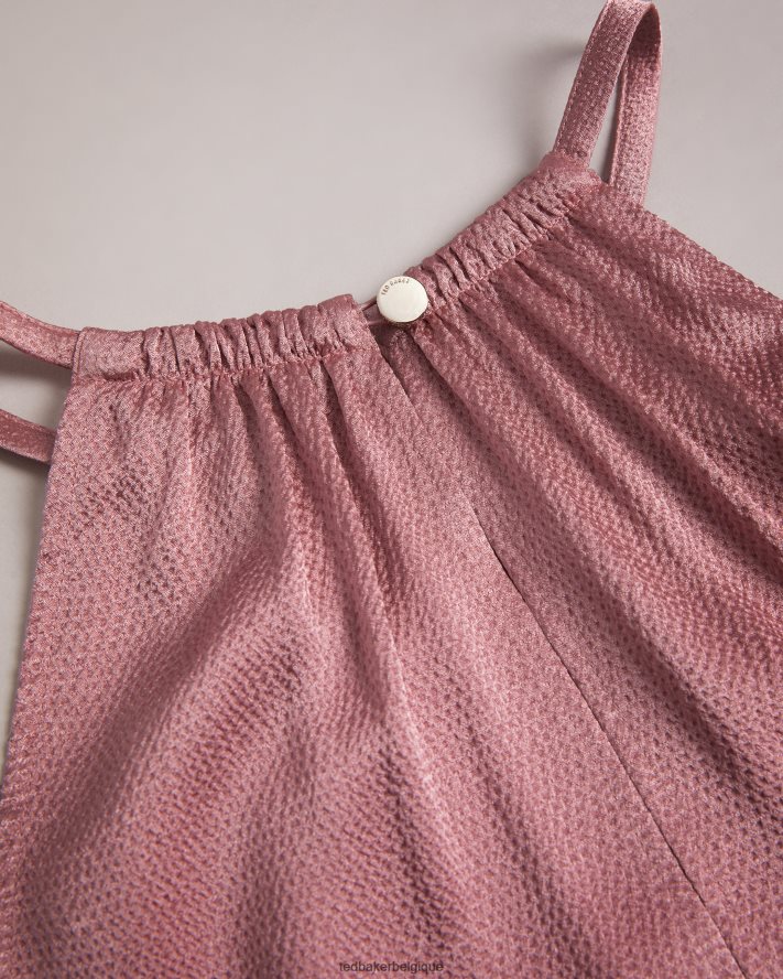 être Ted Baker femmes robe midi dos nu roxieyy rose sombre FR8J42193 vêtements