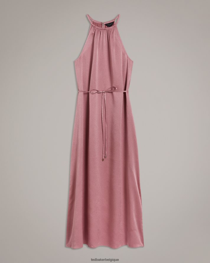 être Ted Baker femmes robe midi dos nu roxieyy rose sombre FR8J42193 vêtements