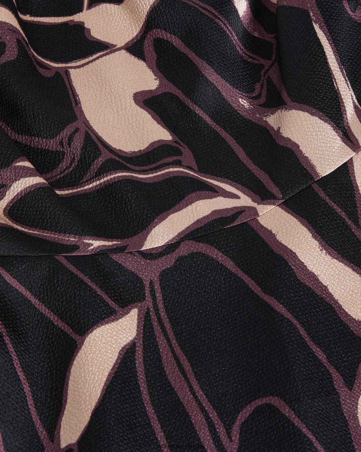 être Ted Baker femmes gilliaa - robe courte à imprimé abstrait noir FR8J4265 vêtements