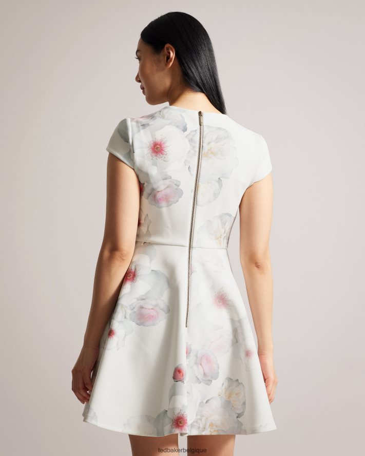 être Ted Baker femmes robe patineuse à imprimé fleuri Trinia naturel FR8J4261 vêtements