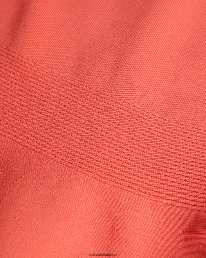 être Ted Baker femmes robe patineuse à manches bouffantes hayliy corail FR8J42278 vêtements