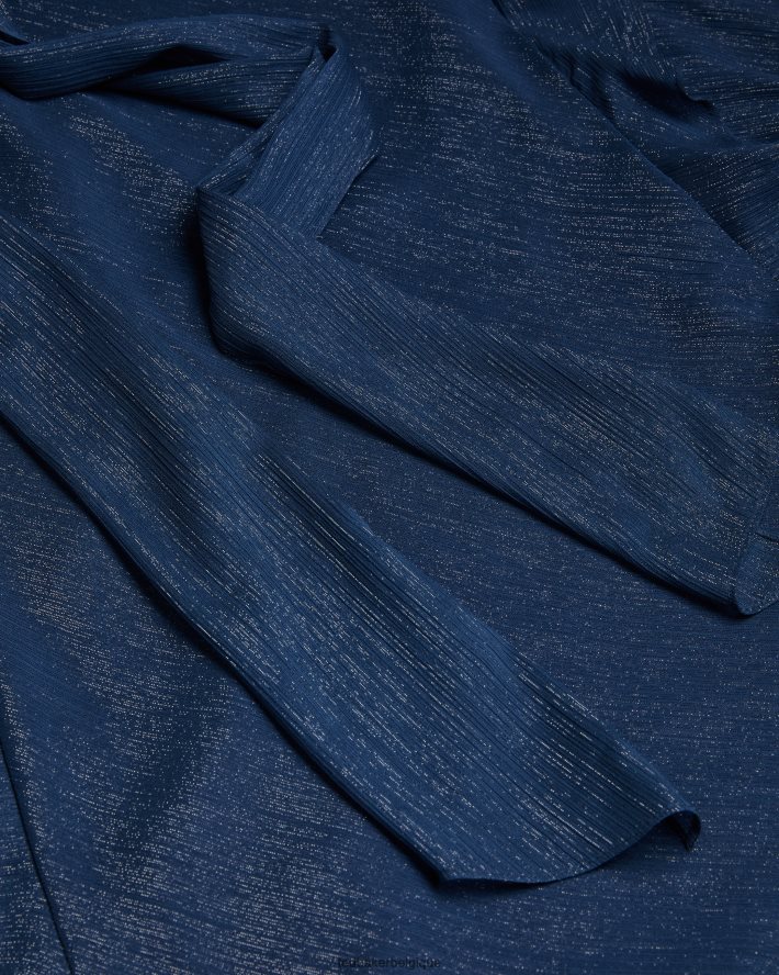 être Ted Baker femmes Laurae - Robe longue coupée en biais avec volants bleu foncé FR8J42235 vêtements