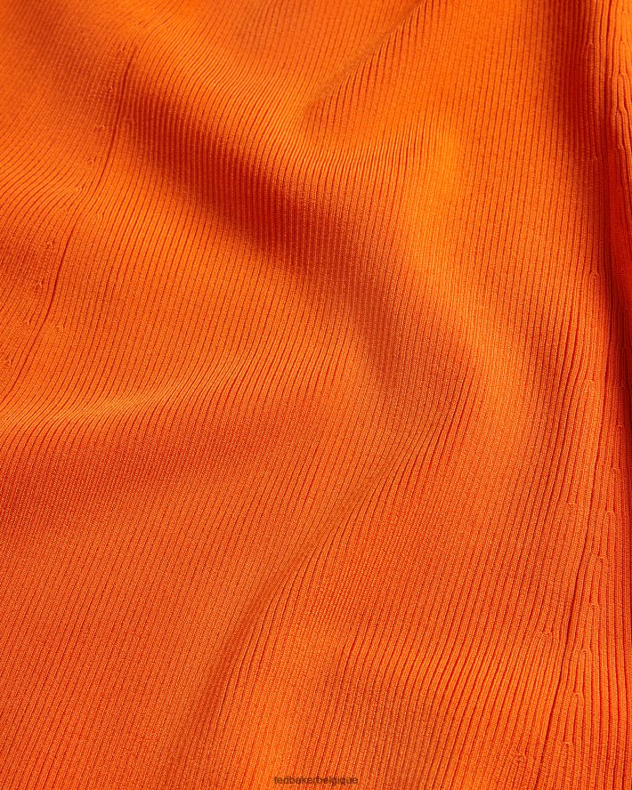 être Ted Baker femmes robe longue en maille côtelée Marrlyy Orange vif FR8J42255 vêtements