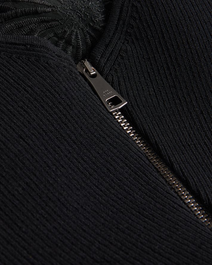 être Ted Baker femmes Annikaa - Robe mi-longue à corsage en maille fleurie noir FR8J42160 vêtements