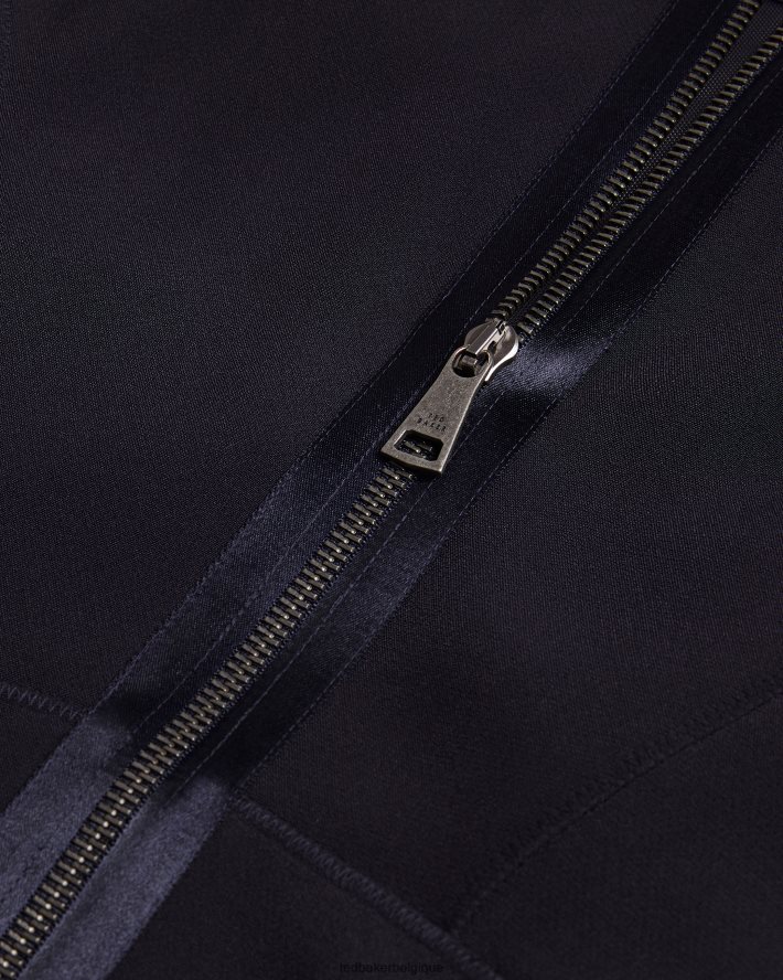 être Ted Baker femmes elissii - robe moulante mi-longue à col en V transparent bleu marine foncé FR8J42371 vêtements