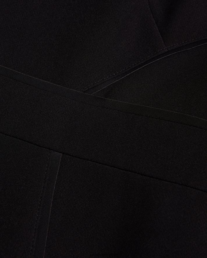 être Ted Baker femmes ivylou - robe mi-longue moulante à manches transparentes noir FR8J42417 vêtements