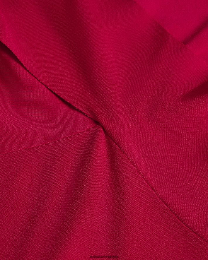 être Ted Baker femmes mikella - moulante midi en tricot croisé rose pétant FR8J42198 vêtements