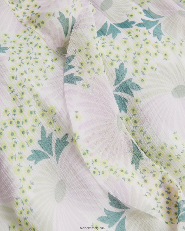 être Ted Baker femmes robe midi sans manches à volants cascade calinia lilas FR8J4230 vêtements