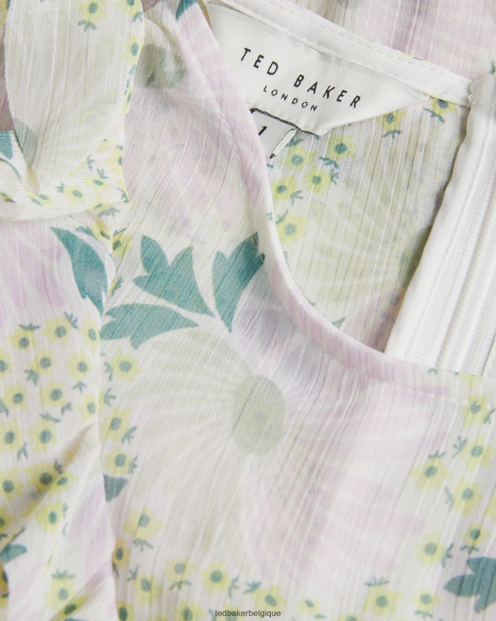 être Ted Baker femmes robe midi sans manches à volants cascade calinia lilas FR8J4230 vêtements